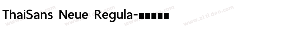 ThaiSans Neue Regula字体转换